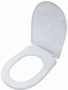Сиденье для унитаза ИНКОЭР  "Комфорт" голубовато-белое  (металл. крепл.)