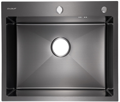 МОЙКА G-LAUF GL-6050MG 600*500*220 Матовый декор графит., Стали: Верх-3.0 мм, чаша 0,6мм., слива 110 мм, отв. 28 мм дозатор/фильтр (без сифона)