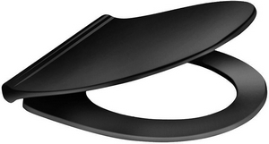 Сиденье для унитаза BERGES дюропласт Real Slim SO Black, ЧЕРНЫЙ цвет, с микролифтом, быстросъем, металл