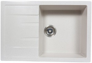Мойка  керамогранит S19  прямоуг   750 *505    (чаша 440* 395 мм,  h 18,5 мм ) (перелив, б/отв., унив-я, БЕЗ СИФОНА.) матовый    ЛЕН   