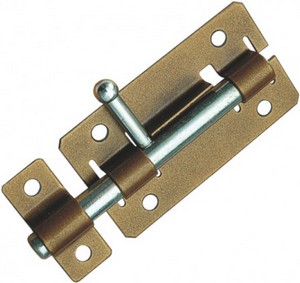 Задвижка дверная Кунгур ЗД-01 пол.бронза 115мм(20)